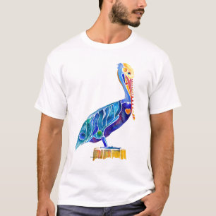 T-shirt Pélican, T-shirt, tee - shirt de pélican, art