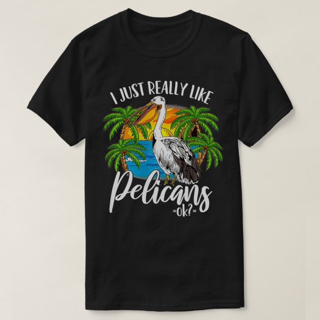 T-shirt Pelican Tropical Birds  (Design devant)