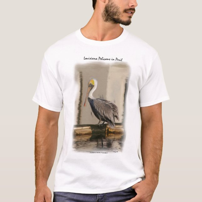 T-shirt Pélicans de la Louisiane dans le péril (Devant)