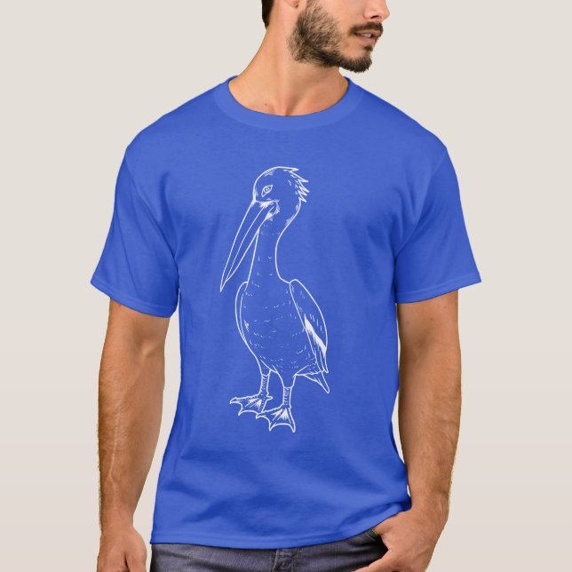 T-shirt Pelikan Silhouette Bird Water bird animals pelican (Devant)