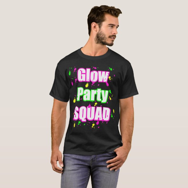 T-shirt peloton de partie de lueur (Devant entier)