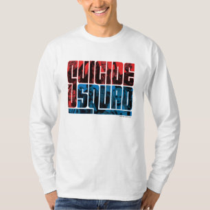 T-shirt Peloton de suicide logo rouge et bleu de