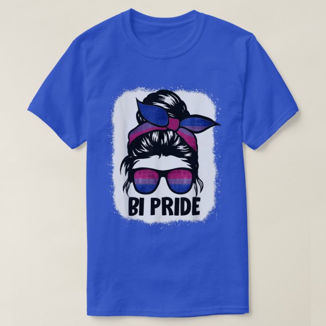 T-shirt Peluche Bisexuelle LGBT-Q Cool Subtil Bi Fière Fla (Design devant)