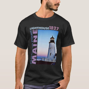 T-shirt Pemaquid Point Lighthouse Maine 1827 Design