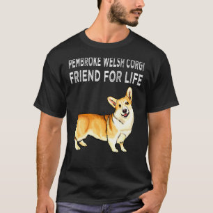 T-shirt Pembroke Welsh Corgi Ami Pour La Vie Amitié Chien