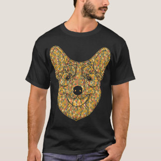 T-shirt Pembroke Welsh Corgi géométrique