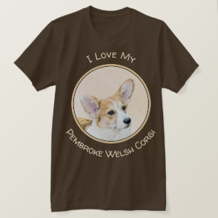 T-shirt Pembroke Welsh Corgi Peinture - Art Chien original