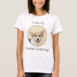 T-shirt Pembroke Welsh Corgi Peinture - Art Chien original