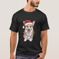 Pembroke Welsh Corgi Père Noël Lumières de l'Arbre