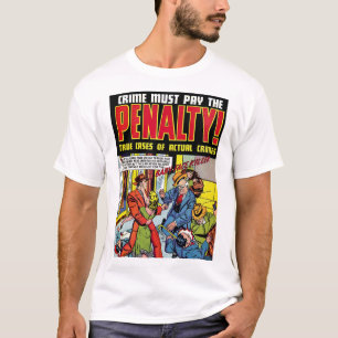 T-shirt Pénalité Bébé Visage Crime Vintage BD