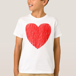 T-shirt Pencé dans - Rouge