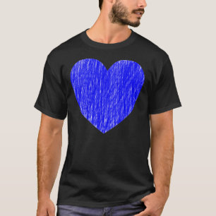 T-shirt Pencé en - Bleu