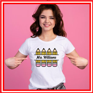 T-shirt Pencil D'Appréciation De L'Enseignant Retour À L'É
