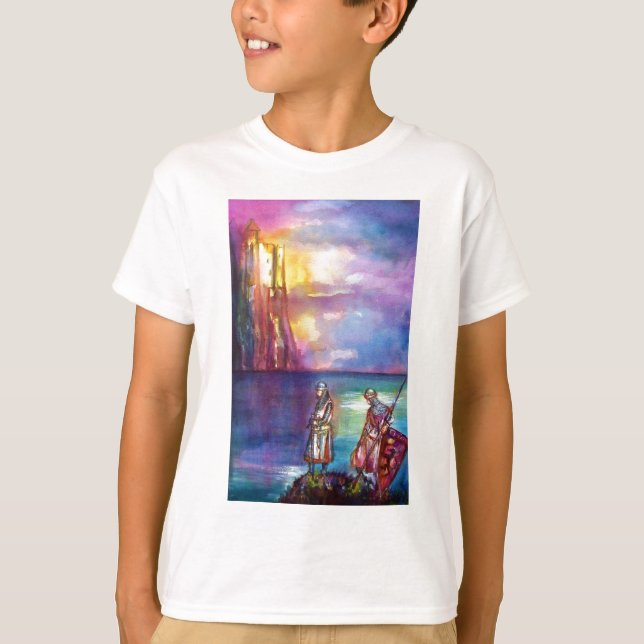 T-shirt PENDRAGON Chevaliers médiévaux, Coucher de soleil  (Devant)