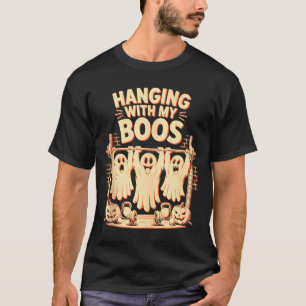 T-shirt Pendu Avec Mes Fantômes Drôle de Fantôme Halloween