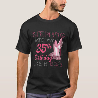 T-shirt Pénétrer Dans Mon 35E Anniversaire Comme Un Patron
