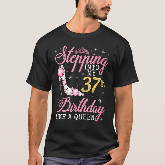 T-shirt Pénétrer Dans Mon 37e Anniversaire Comme Un Annive (Devant)