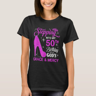 T-shirt Pénétrer Dans Mon 50e Anniversaire Avec Dieu S Gra