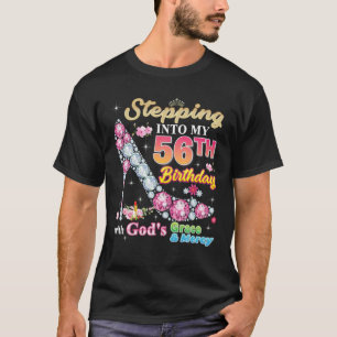 T-shirt Pénétrer Dans Mon 56E Anniversaire Avec La Grâce D