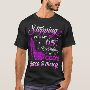 T-shirt Pénétrer Dans Mon 65E Anniversaire Avec Dieux Grac