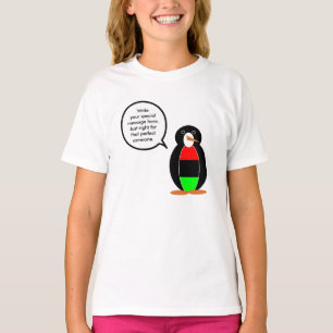 T-shirt Pengouin Mme personnalisé Drapeau de la diaspora a