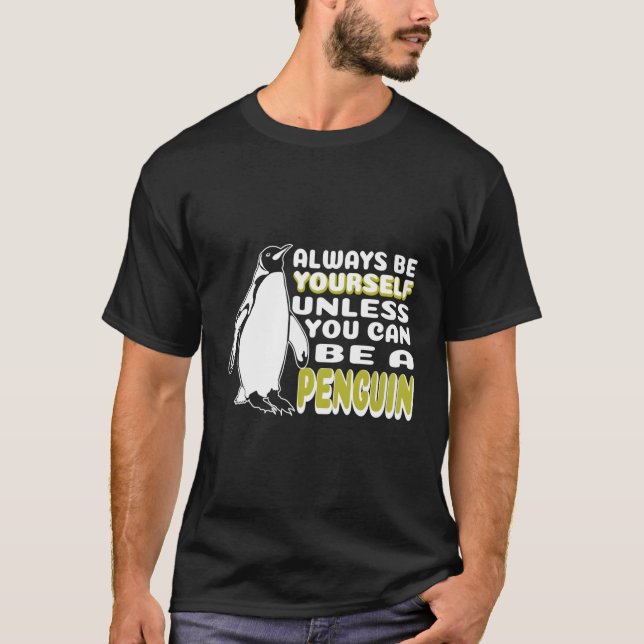 T-shirt Penguin Antarctique Oiseau marin d'hiver (Devant)