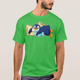 T-shirt Penguin au coucher avec Coussin