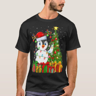 T-shirt Penguin Bird Noël Fête Père Noël Penguin Christma