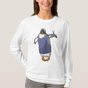 T-shirt Penguin coiffeur avec ciseaux