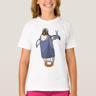 T-shirt Penguin coiffeur avec ciseaux