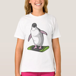 T-shirt Penguin en Snowboardeur avec Snowboard