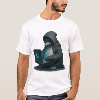 T-shirt Penguin Hacker