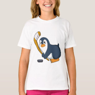 T-shirt Penguin Hockey sur glace bâton de hockey sur glace