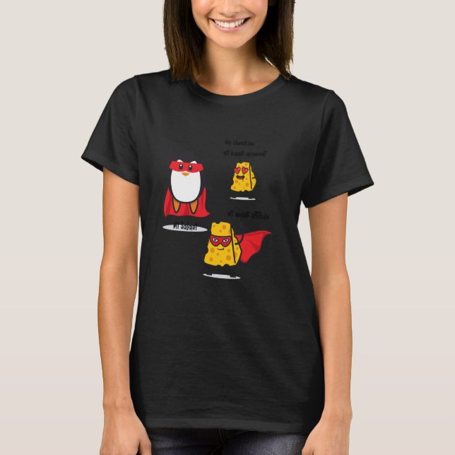 T-shirt penguin penguins  cute bird salary work attitude b (Devant)