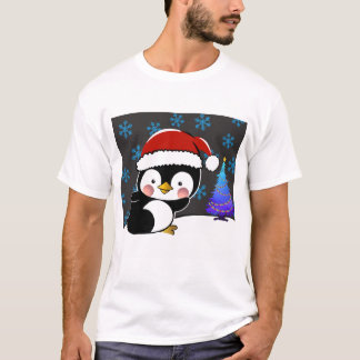 T-shirt Penguin Père Noël dit joyeux Noël