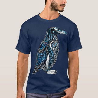 T-shirt Penguin tribal