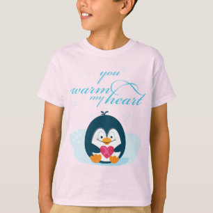 T-shirt PENGUIN "tu réchauffes mon coeur"