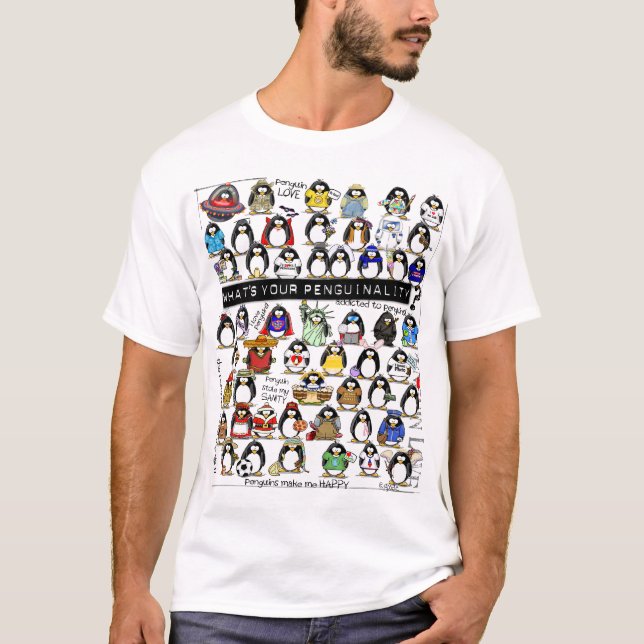 T-shirt Penguinality - visite de bonheur de pingouin (Devant)