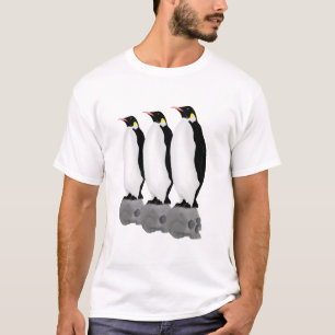 T-shirt Penguins empereurs debout sur le crâne humain