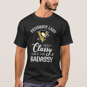 T-shirt Penguins Lady Sassy Classy Et Un Tad Badassy