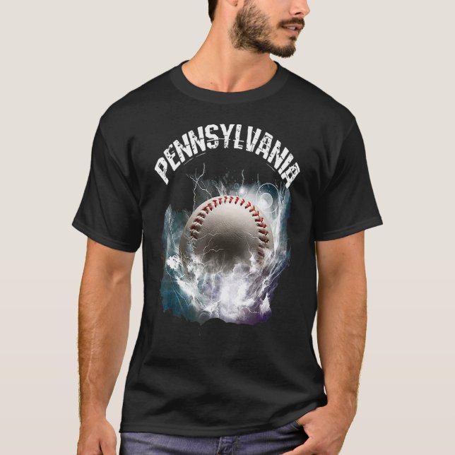 T-shirt Pennsylvanie Baseball Retro (Devant)
