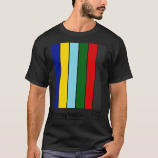 T-shirt Pennsylvanie Drapeau original Couleurs esthétiques