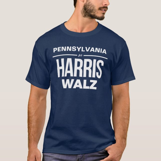 T-shirt Pennsylvanie pour Harris Walz (Devant)