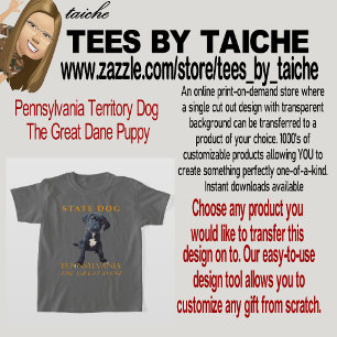 T-shirt Pennsylvanie Territoire Chien Le Grand Chiot Danoi