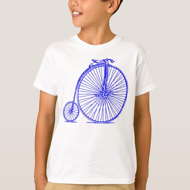 T-shirt Penny Farthing - Bleu (Devant)