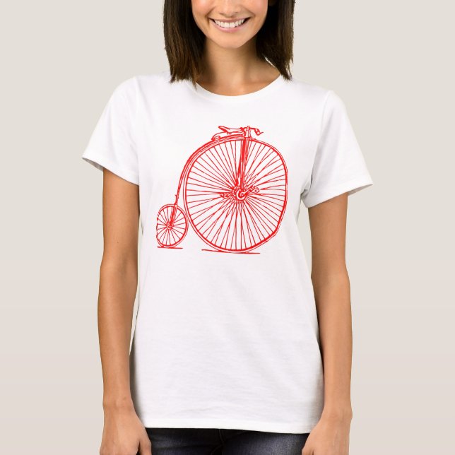 T-shirt Penny Farthing - Rouge (Devant)