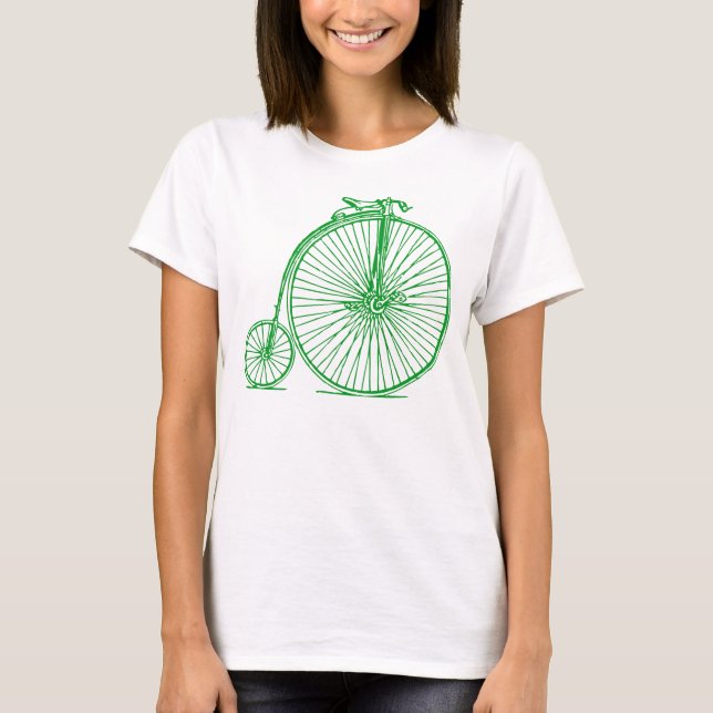 T-shirt Penny Farthing - Vert d'herbe (Devant)