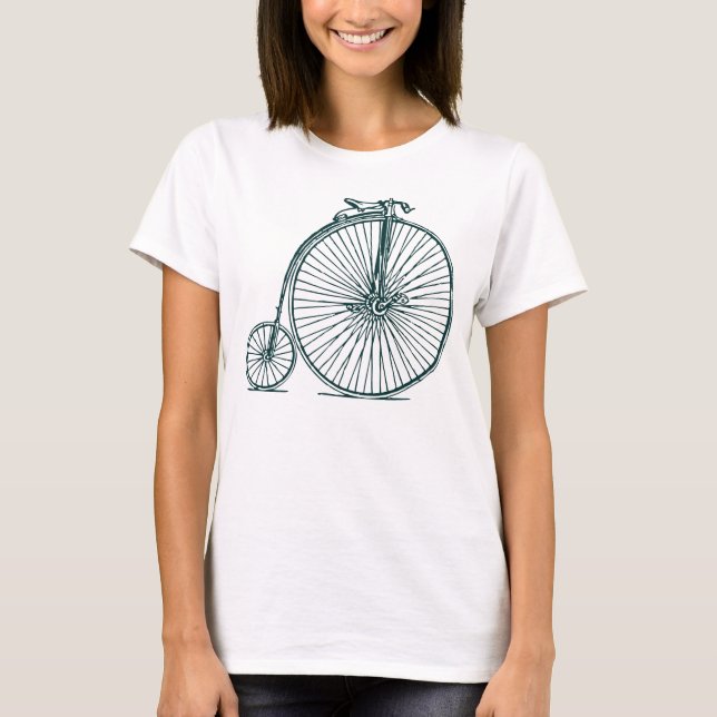 T-shirt Penny Farthing - Vert foncé (Devant)