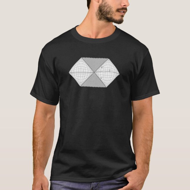 T-shirt Penrose diagram cool physics diagram for physicist (Devant)