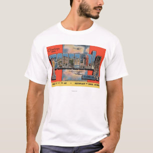 T-shirt Pensacola, la Floride - grandes scènes de lettre